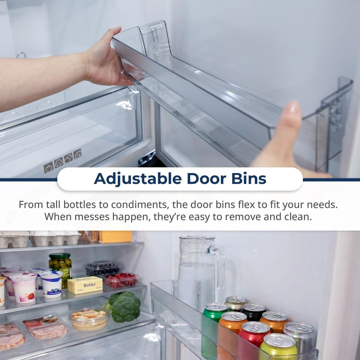 Sharp SJB1045SNS 10.4 Cu. Ft. Counter Depth 24 In. Bottom Freezer 2-Door Refrigerator With Reversible Door In Stainless Steel