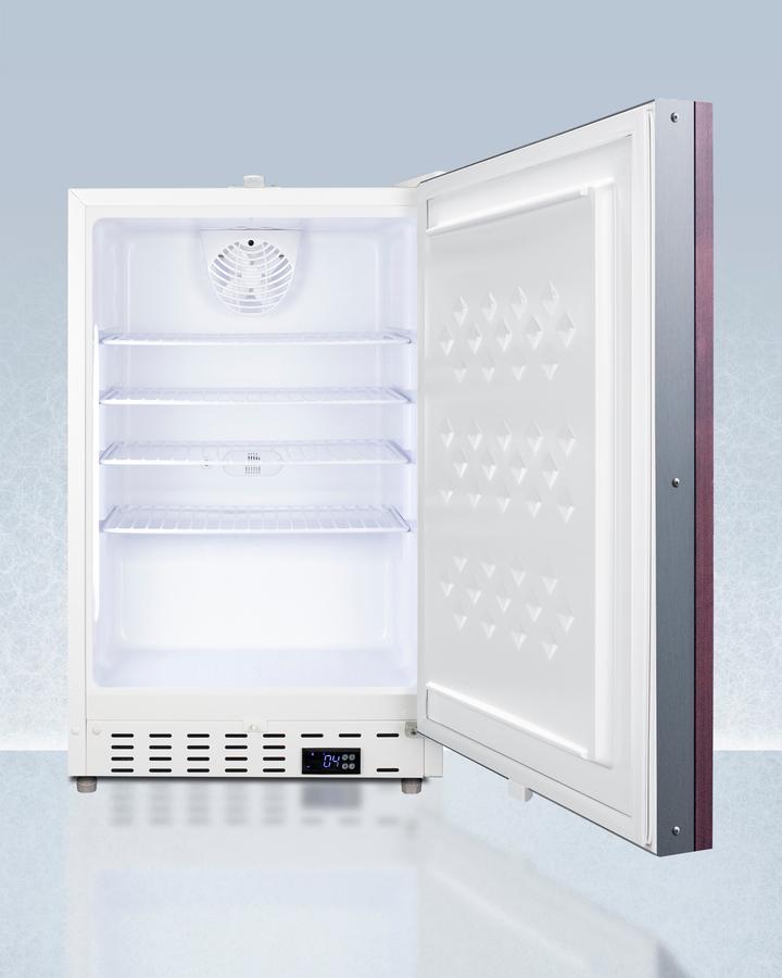 Summit ADA404REFIF 20" Wide Built-In Healthcare All-Refrigerator, Ada Compliant (Panel Not Included)