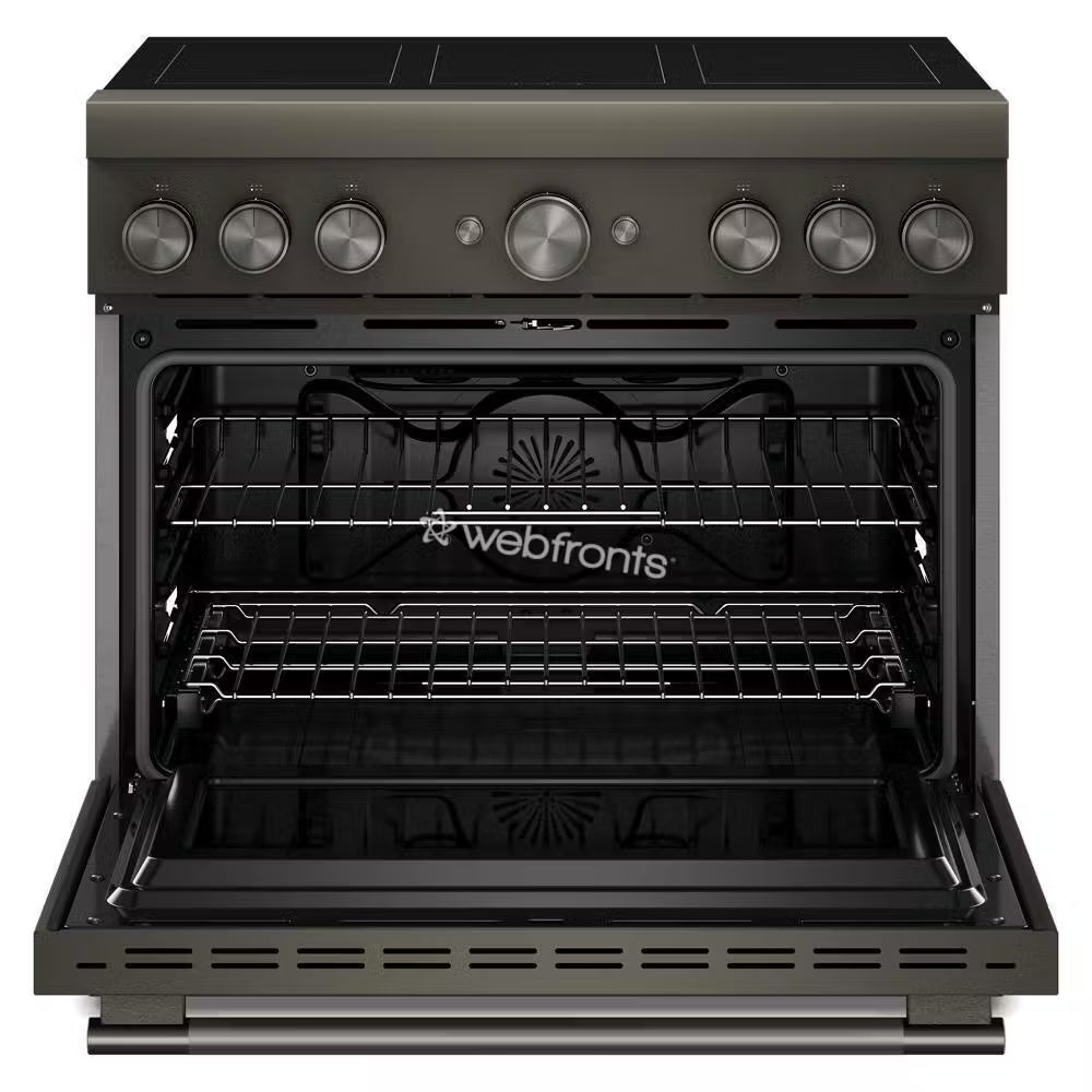 Kitchenaid KFIS936SBE 36-Inch 6-Element Induction Freestanding Commercial-Style Range With Air Fry
