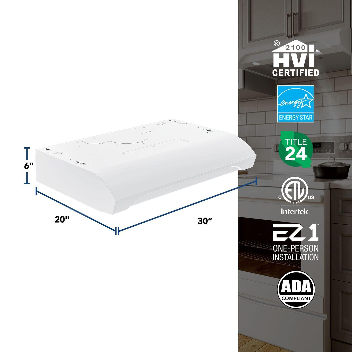 Broan ALT1303WW Alta 30-Inch Range Hood - Thumbnail 2