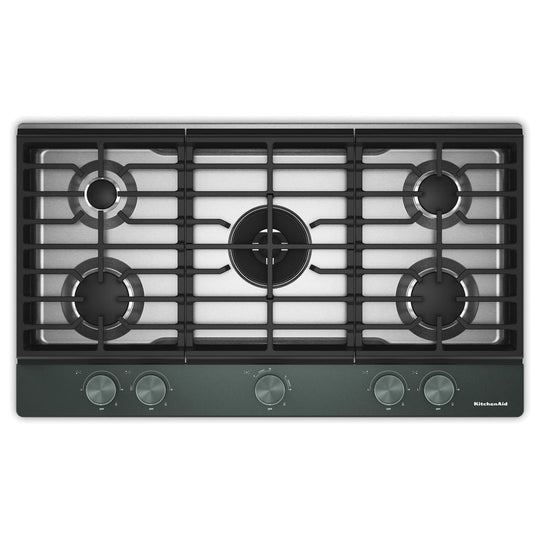 Kitchenaid KCGK736SJP Kitchenaid® 36 In. Gas Cooktop With 5 Burners And Integrated Wok Grate