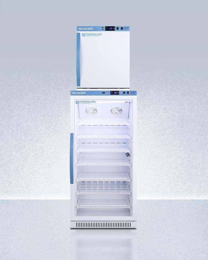 Summit ARG8PVAFZ1PVSTACK 24" Wide Performance Series All-Refrigerator/All-Freezer Combination