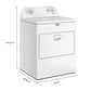 Maytag MGD4005SW Top Load Gas Wrinkle Prevent Dryer - 7.0 Cu. Ft.
