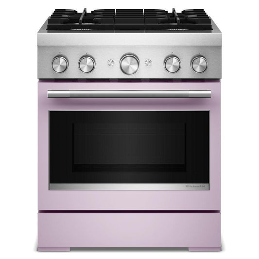 Kitchenaid KFDS930SWF 30-Inch 4 Burner Commercial-Style Dual Fuel Range With No Preheat Air Fry Mode