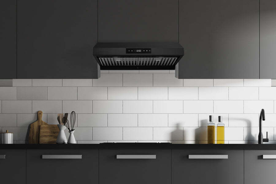 Hauslane UCPS18BLK30 Hauslane Chef 30-In Ducted Matte Black Undercabinet Range Hood