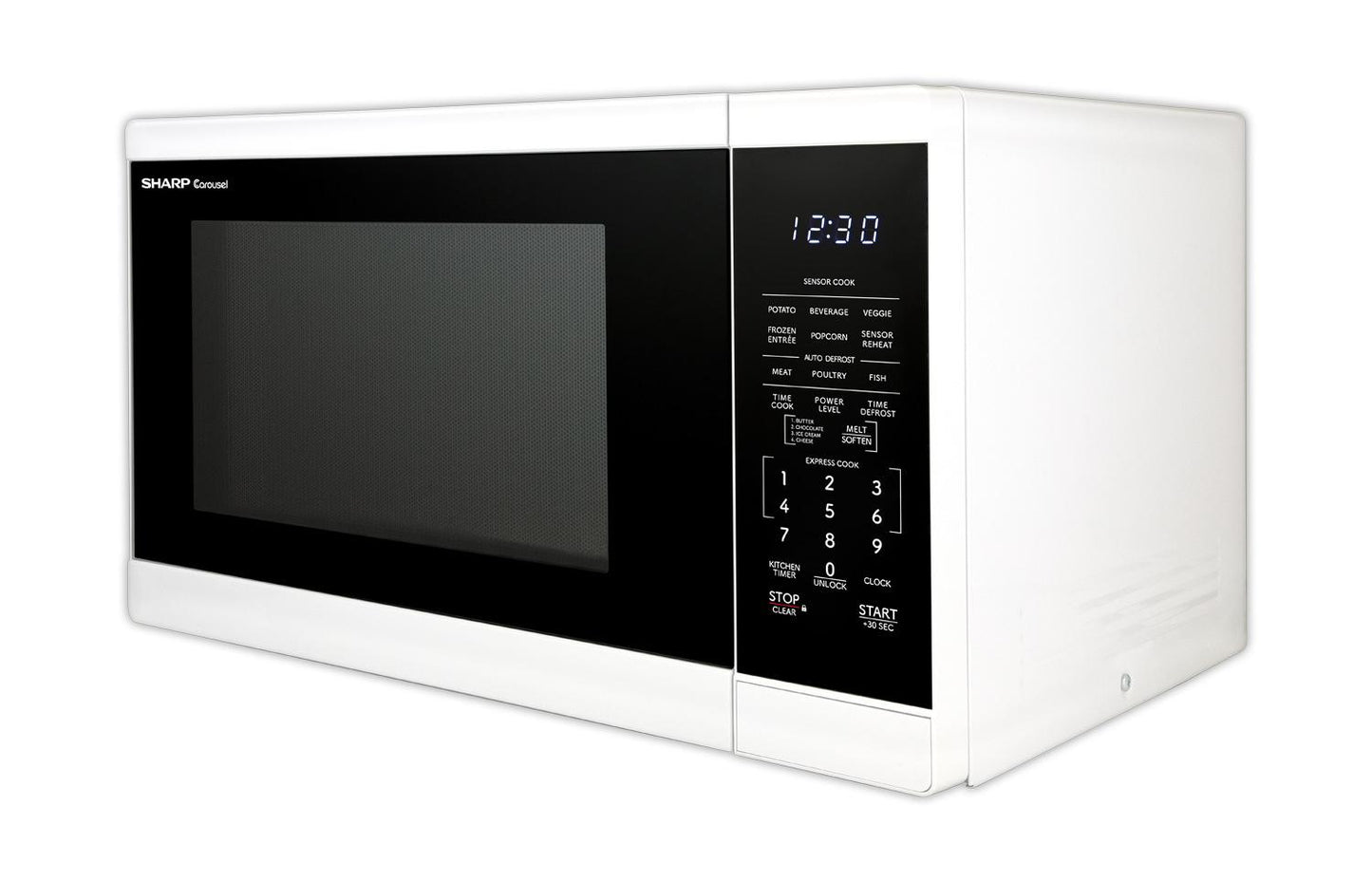 Sharp SMC1461KW Sharp 1.4 Cu. Ft. 1100W White Countertop Microwave Oven