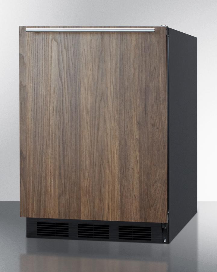 Summit CT663BKBIWP1 24" Wide Built-In Refrigerator-Freezer With Wood Panel Door