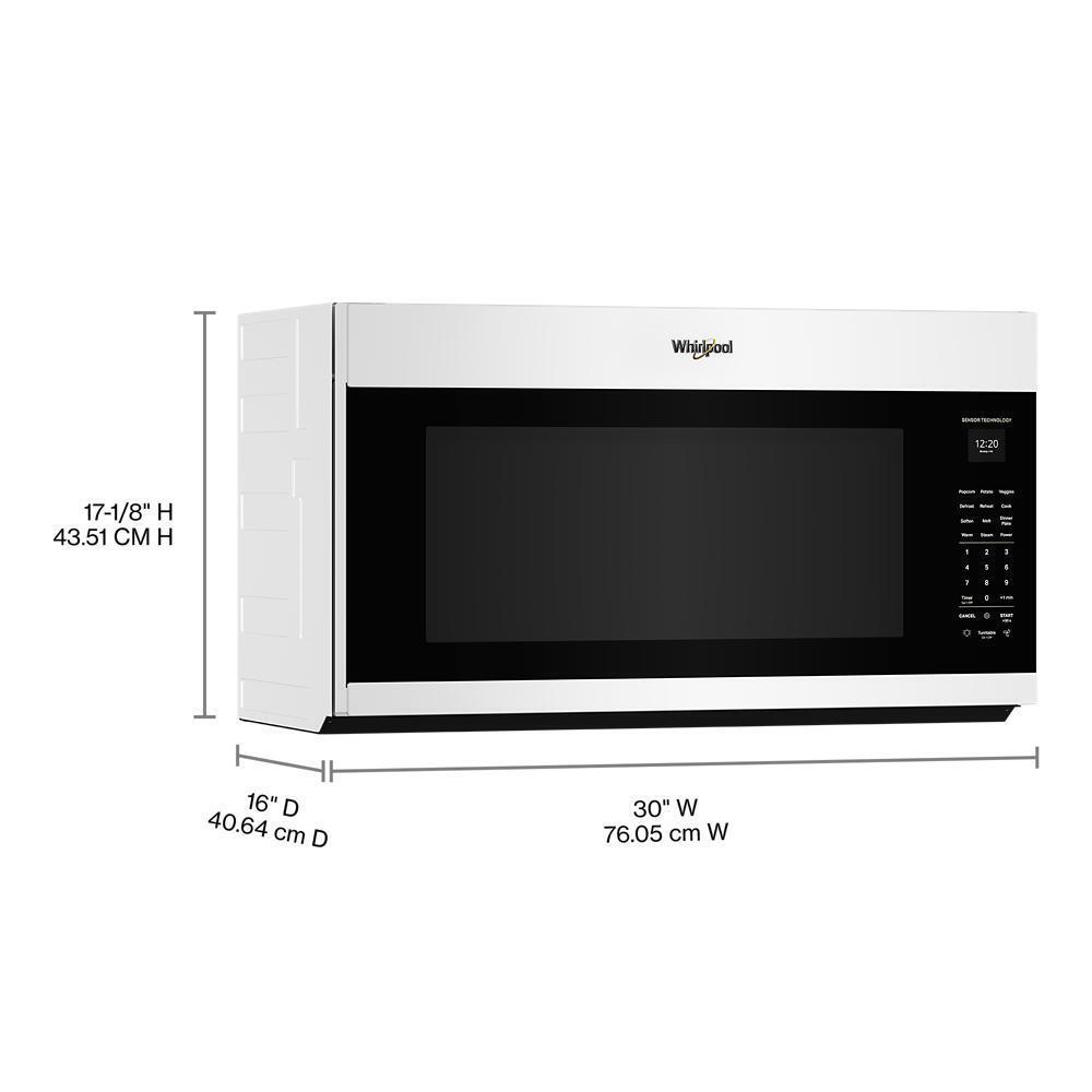 Whirlpool WMMS5630TW 2.1 Cu. Ft. Microwave Hood With Sensor Cooking And Accupop™
