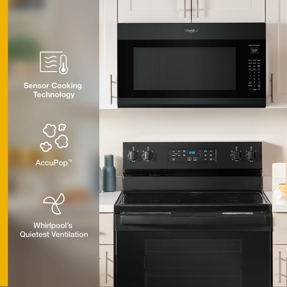 Whirlpool WMMS5630TB 2.1 Cu. Ft. Microwave Hood With Sensor Cooking And Accupop™