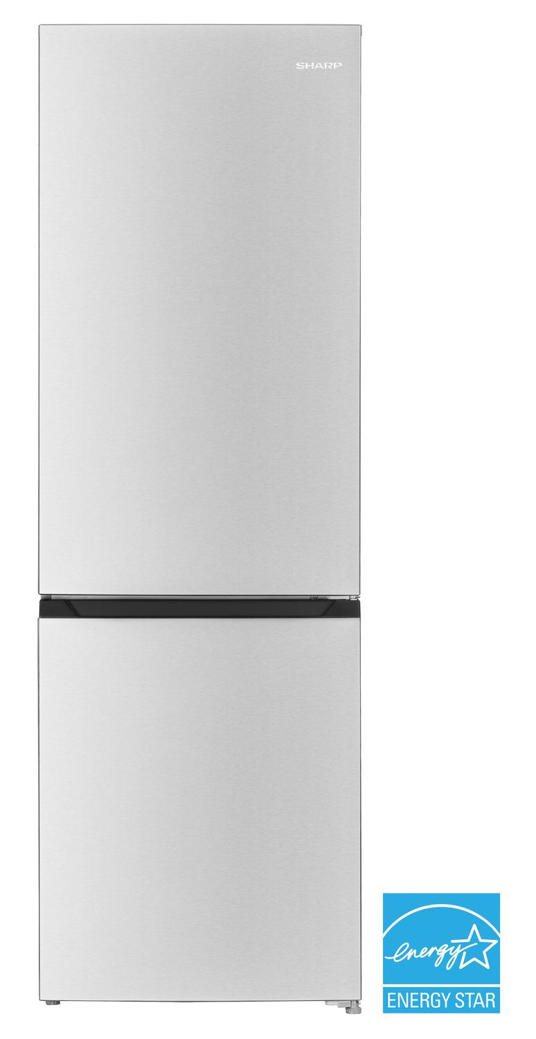Sharp SJB1045SNS 10.4 Cu. Ft. Counter Depth 24 In. Bottom Freezer 2-Door Refrigerator With Reversible Door In Stainless Steel