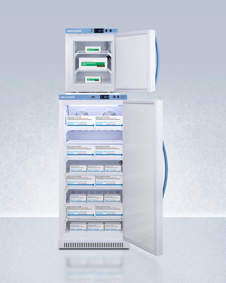 Summit ARS8PVAFZ1PVSTACK 24" Wide Performance Series All-Refrigerator/All-Freezer Combination