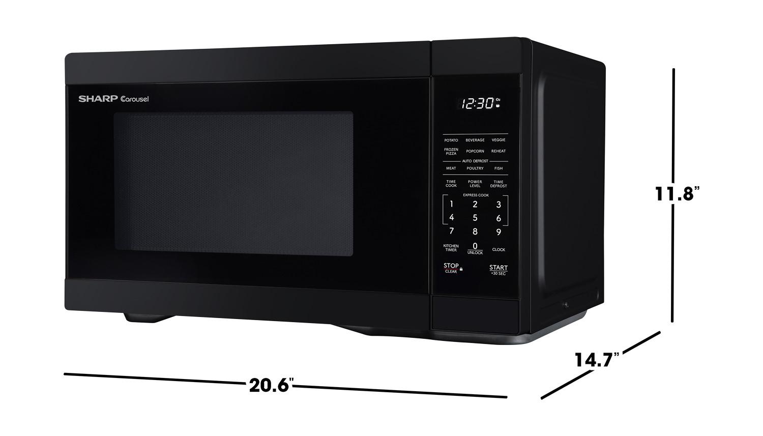 Sharp SMC1161KB Sharp 1.1 Cu. Ft. 1000W Black Countertop Microwave Oven