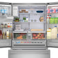 Sharp SJF2955MS 28.9 Cu.Ft. Standard Depth 36 In. French 3-Door Refrigerator With Water Dispenser In Stainless Steel