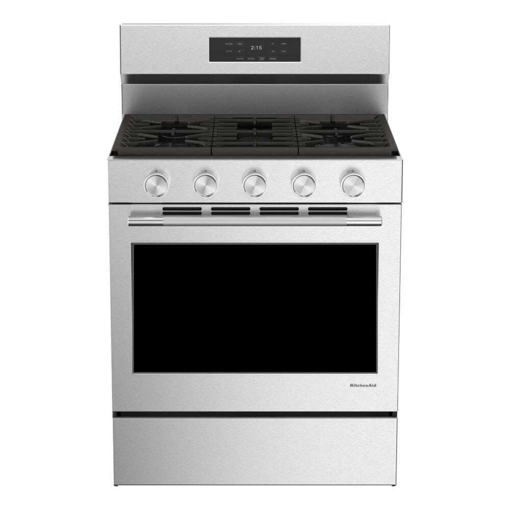 Kitchenaid KFGS330TPS 5.0 Cu. Ft. Smart Freestanding Gas Range With Convection Cooking Modes