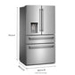 Maytag MRMF5436TZ Maytag® 29 Cu. Ft. Xl Capacity French Door Bottom Mount Refrigerator With In-Door-Ice® Dispensing System
