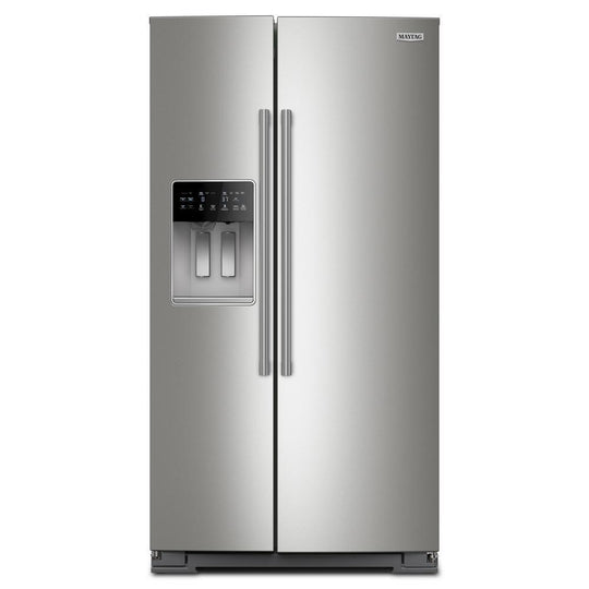 Maytag MRSF6636RZ 36-Inch Wide Full-Depth Side-By-Side Refrigerator With Arctic Blue Interior - 28.3 Cu. Ft.