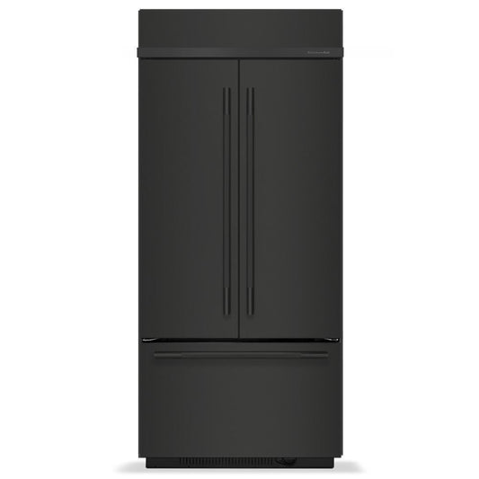 Kitchenaid KBFN536SBE 20.8 Cu. Ft. 36" Built-In French Door Bottom Mount Refrigerator With Platinum Interior
