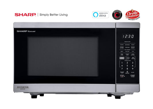 Sharp SMC1469KS Sharp 1.4 Cu. Ft. 1100W Smart Stainless Steel Microwave Oven With Inverter Technology