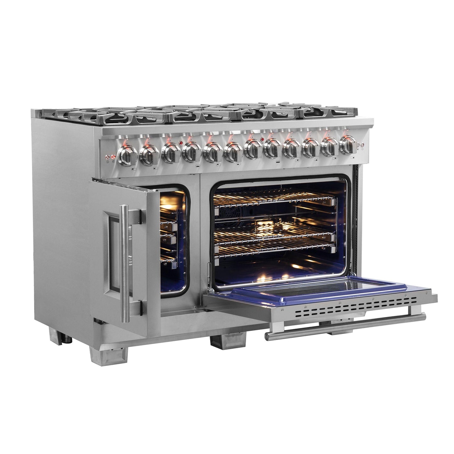Forno FFSGS638748 Forno Capriasca 48" Freestanding French Door Dual Fuel Range
