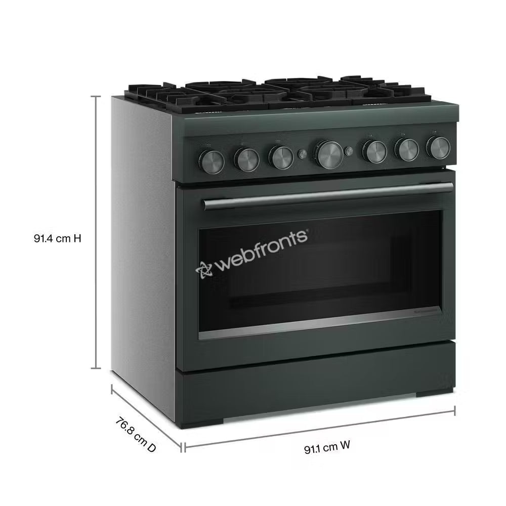 Kitchenaid KFDS936SJP 36-Inch 6 Burner Commercial-Style Dual Fuel Range With No Preheat Air Fry Mode