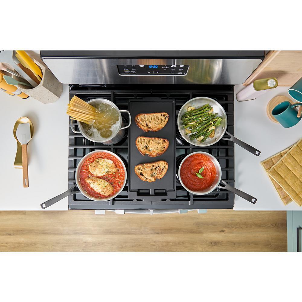 Whirlpool WFGS3330RS 30-Inch Gas Range With Crispy Mode And Griddle Zone