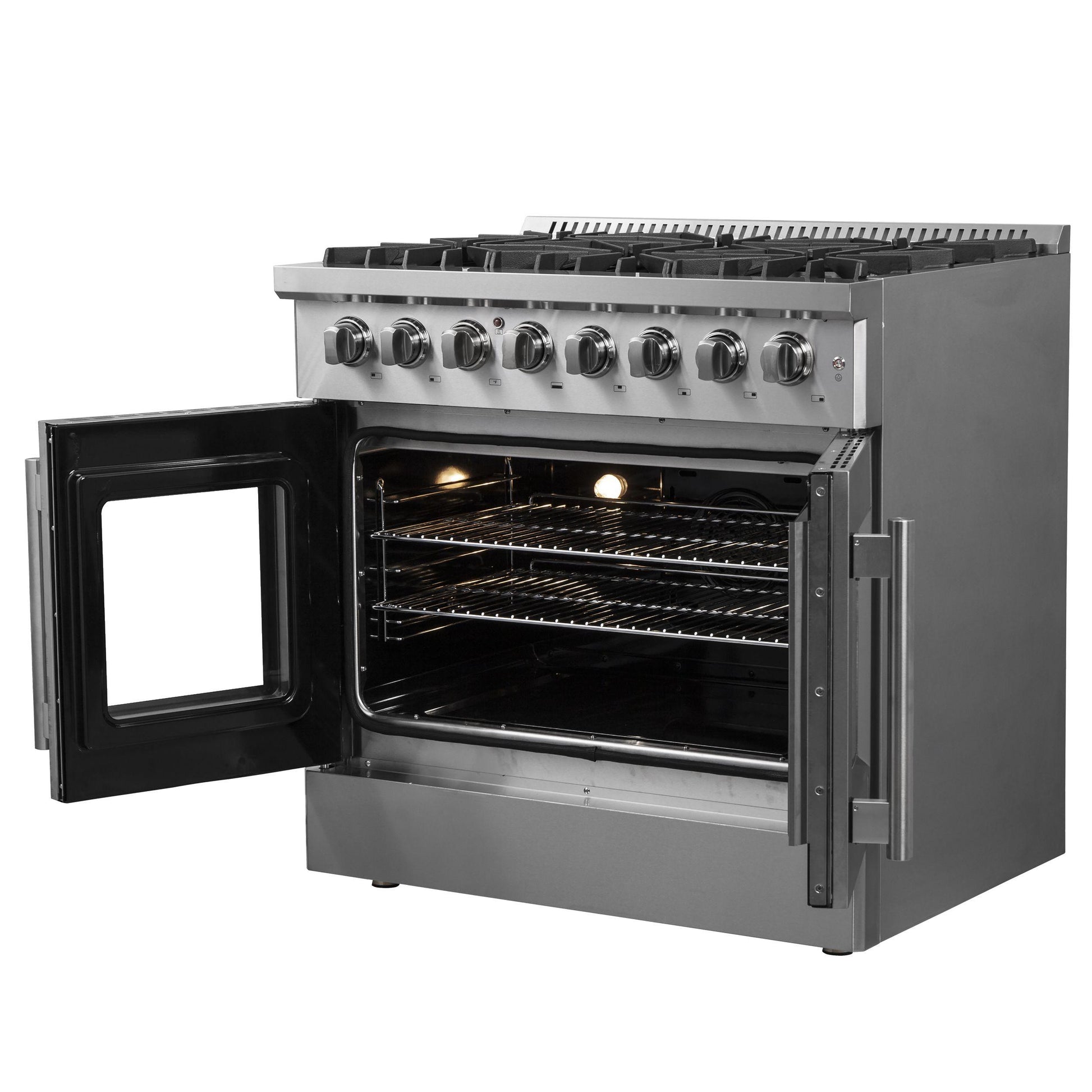 Forno FFSGS635636 Forno Galiano 36" Freestanding French Door Dual Fuel Range