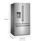 Maytag MRFF5336TZ Maytag® 30 Cu. Ft. Xl Capacity French Door Bottom Mount Refrigerator With In-Door-Ice® Dispensing System