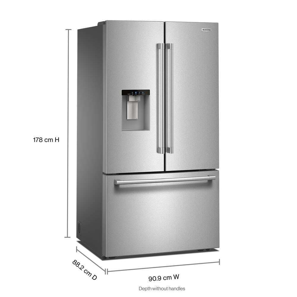 Maytag MRFF5336TZ Maytag® 30 Cu. Ft. Xl Capacity French Door Bottom Mount Refrigerator With In-Door-Ice® Dispensing System