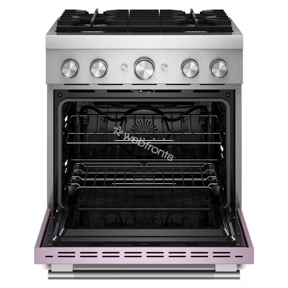 Kitchenaid KFDS930SWF 30-Inch 4 Burner Commercial-Style Dual Fuel Range With No Preheat Air Fry Mode