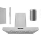 Hauslane IS700SS36 Hauslane 36 In. Convertible Island Range Hood With Dual Controls, Led, Baffle Filter In Stainless Steel