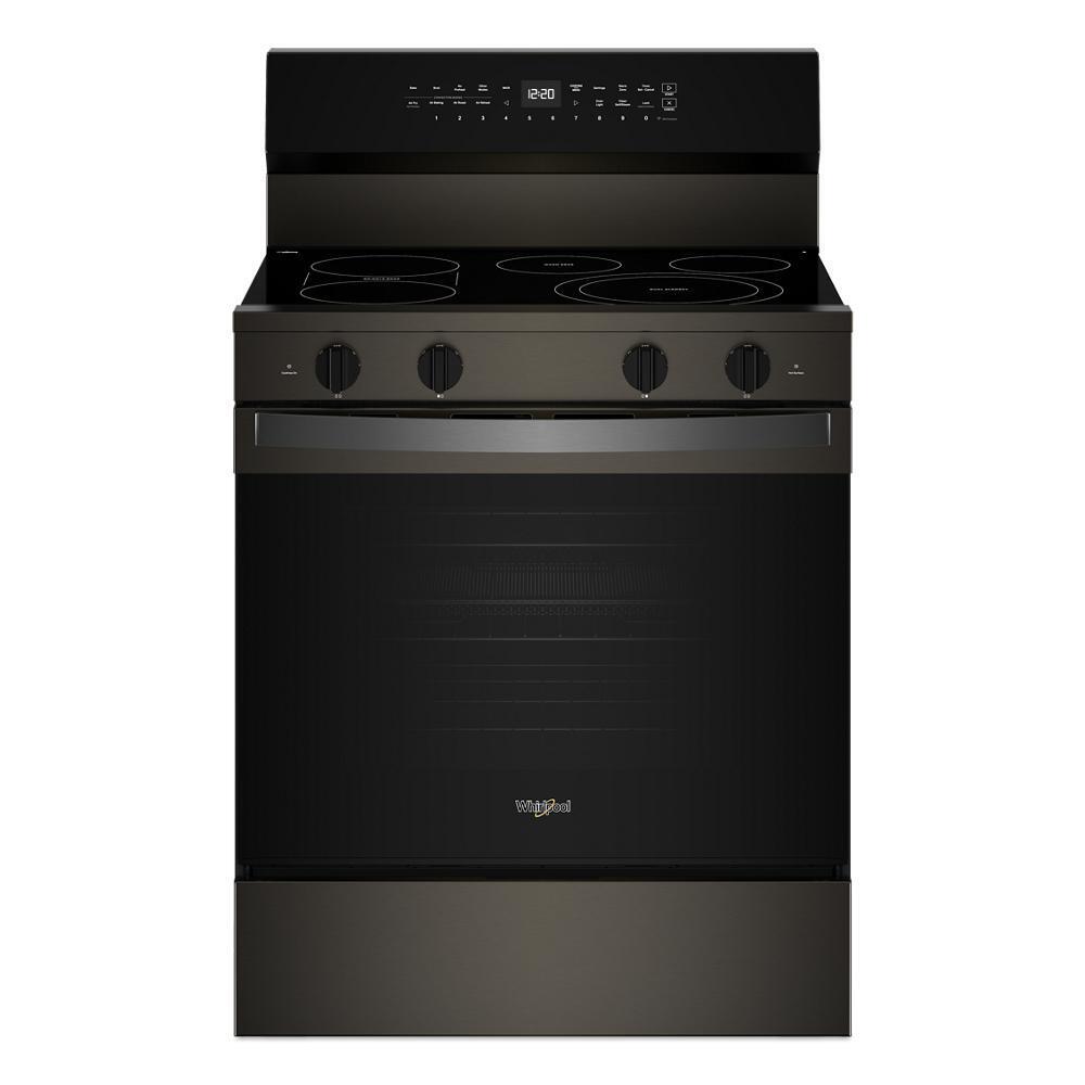 Whirlpool WFES7530RV 30-Inch Smart Electric Smart Range With Air Cooking Technology, No Preheat Air Fry, High Speed Preheat Oven, Wipeclean™ Coating, And Steam/Self Clean
