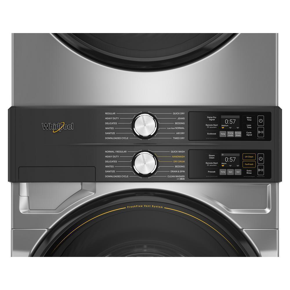 Whirlpool WEF5727TR Smart Energy Star® Front Load Laundry Tower With Uv Clean Technology & Freshflowtm Vent System 4.5 Cu. Ft. Washer & 7.4 Cu. Ft. Electric Dryer