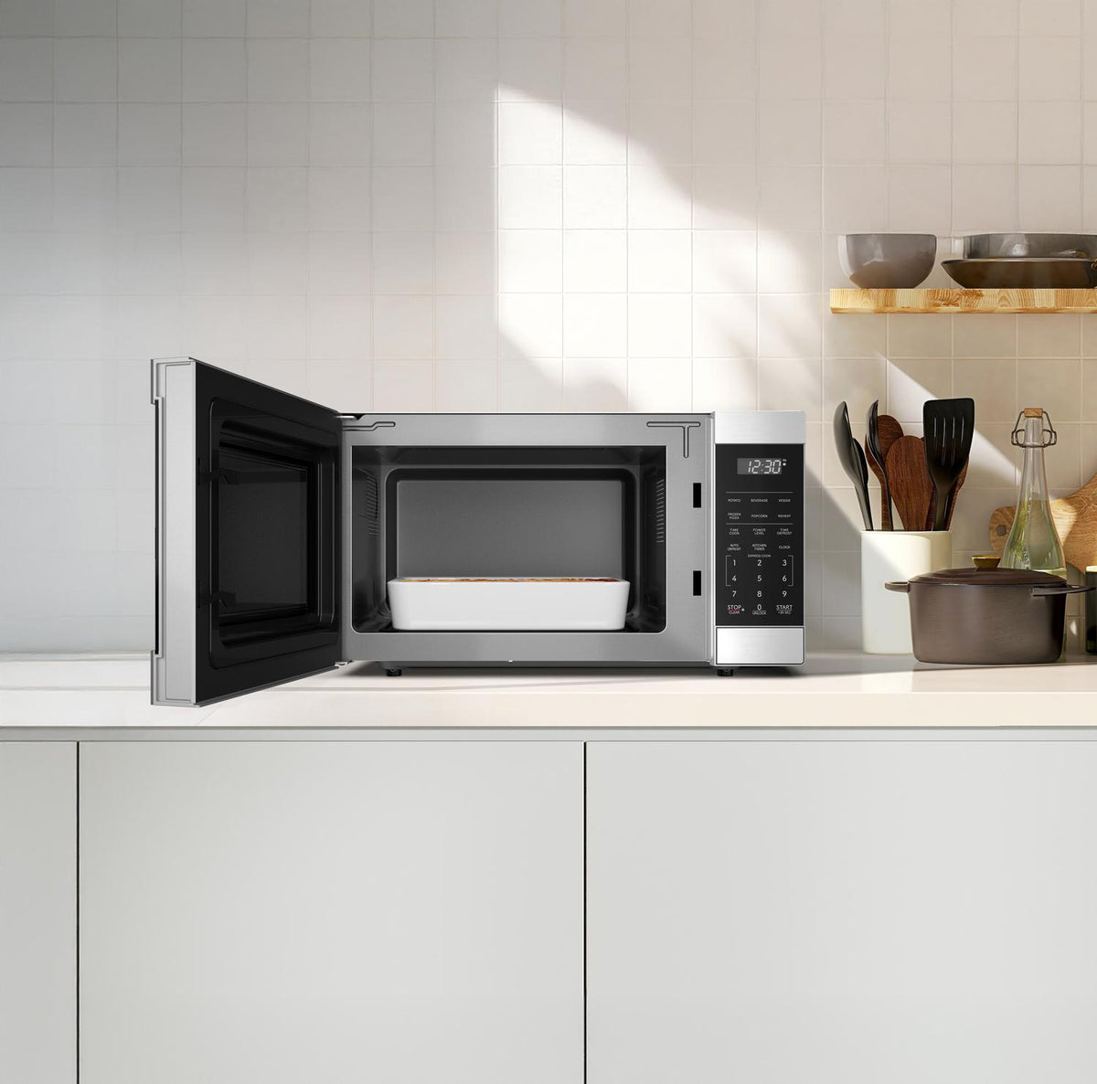 Sharp SMC1174KS Sharp 1.1 Cu. Ft. 1100W Flatbed Countertop Microwave Oven With Inverter Technology