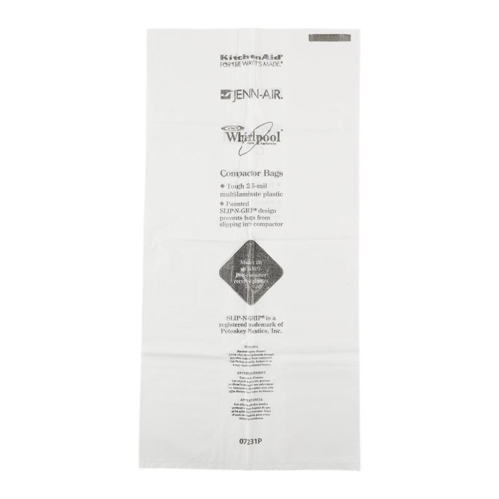 Jennair W10165294RB 60 Pack-Plastic Compactor Bags-15" Models