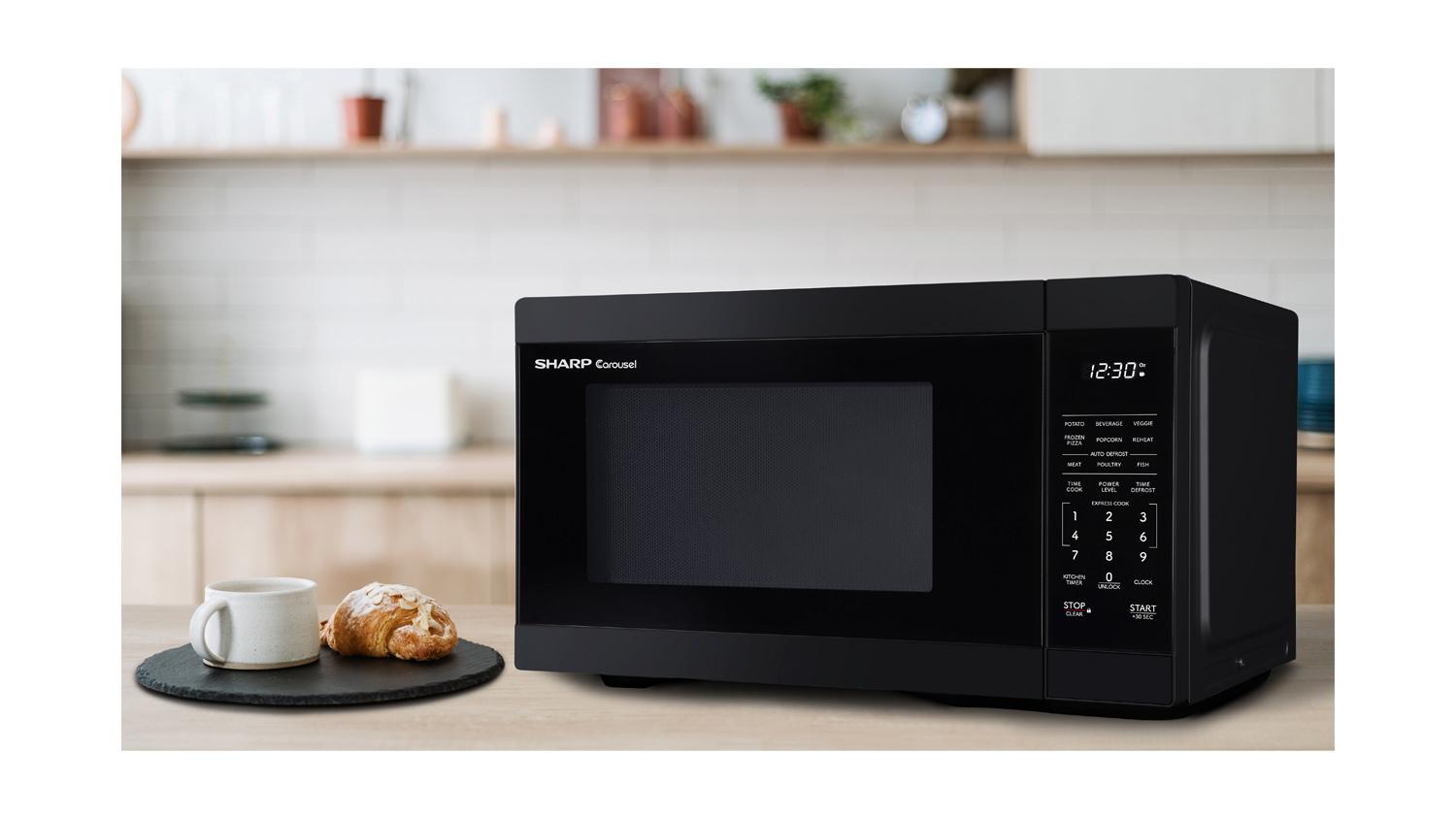 Sharp SMC1161KB Sharp 1.1 Cu. Ft. 1000W Black Countertop Microwave Oven