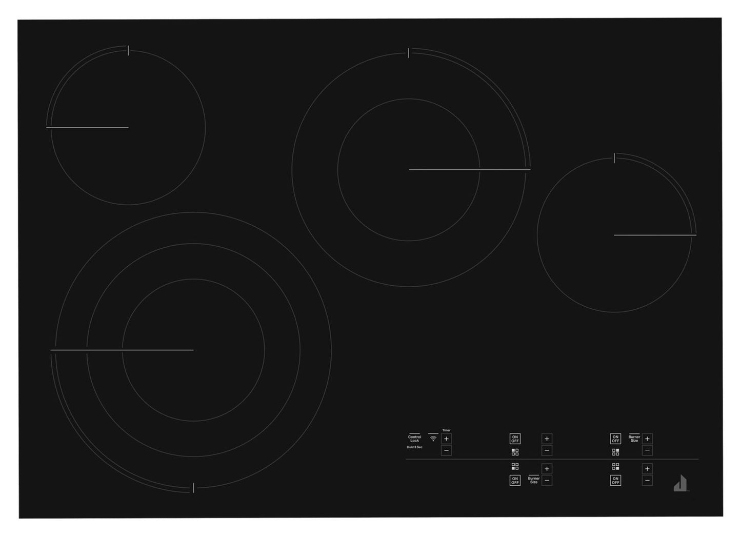 Jennair JEC4430HB Oblivian Glass 30" Electric Radiant Cooktop With Glass-Touch Electronic Controls Black