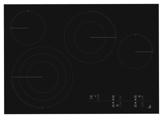 Jennair JEC4430HB Oblivian Glass 30" Electric Radiant Cooktop With Glass-Touch Electronic Controls Black
