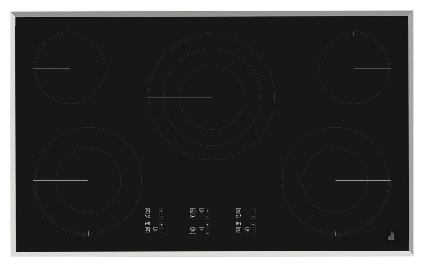Jennair JEC4536HS Lustre Stainless 36" Electric Cooktop With Glass-Touch Electronic Controls Stainless Steel