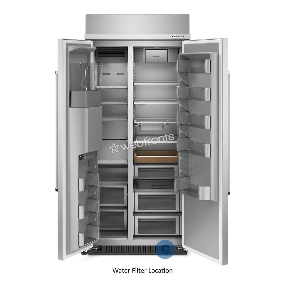Kitchenaid KBSD706MPS 20.8 Cu. Ft. 36" Built-In Side-By-Side Refrigerator With Ice And Water Dispenser