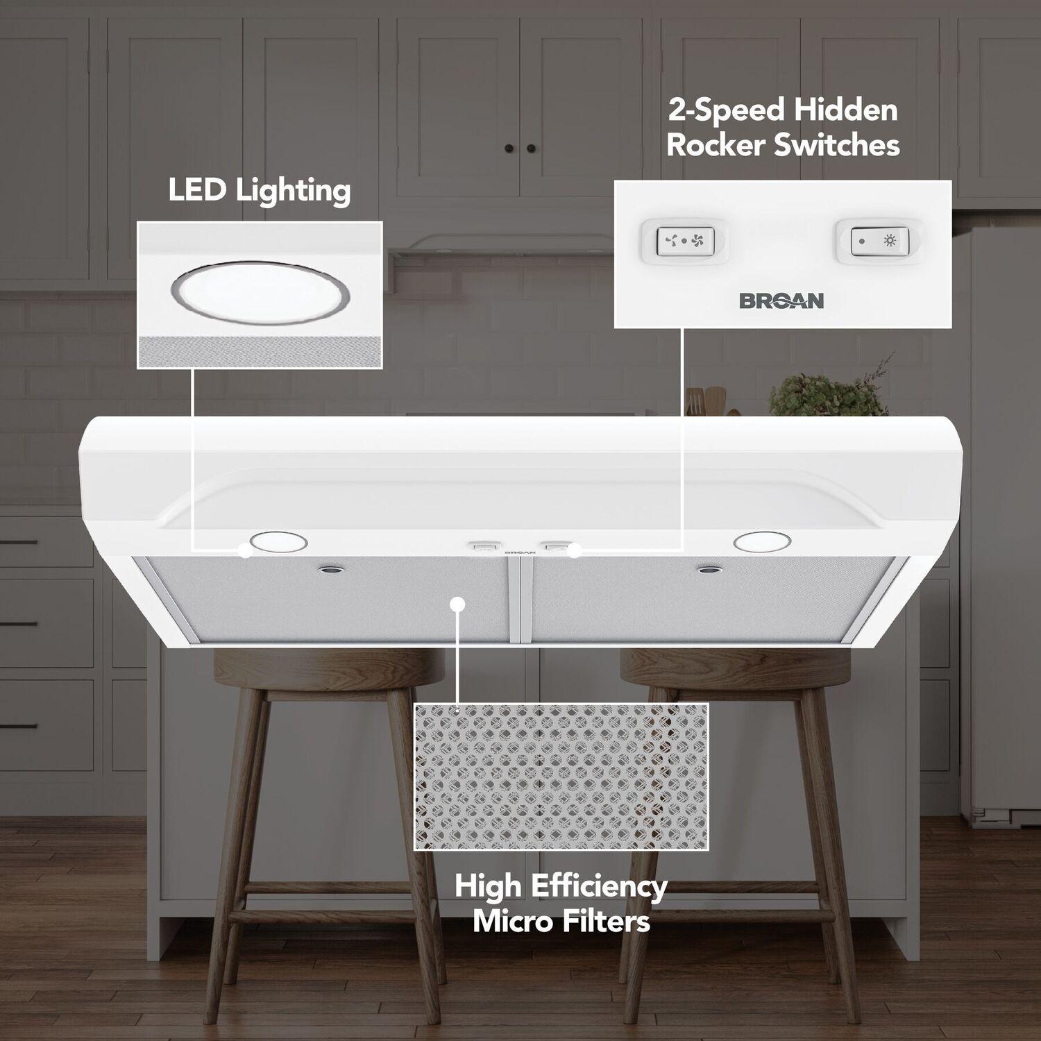 Broan ALT1303WW Alta 30-Inch Range Hood - Thumbnail 3