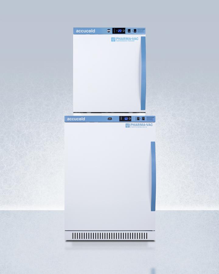 Summit ARS6PVAFZ1PVSTACKLHD 24" Wide Performance Series All-Refrigerator/All-Freezer Combination