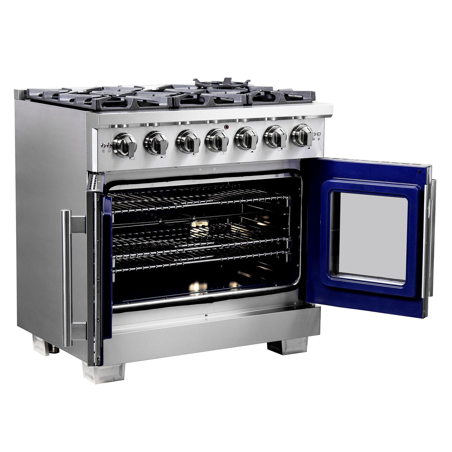 Forno FFSGS646036 Forno Capriasca 36" Freestanding French Door Gas Range