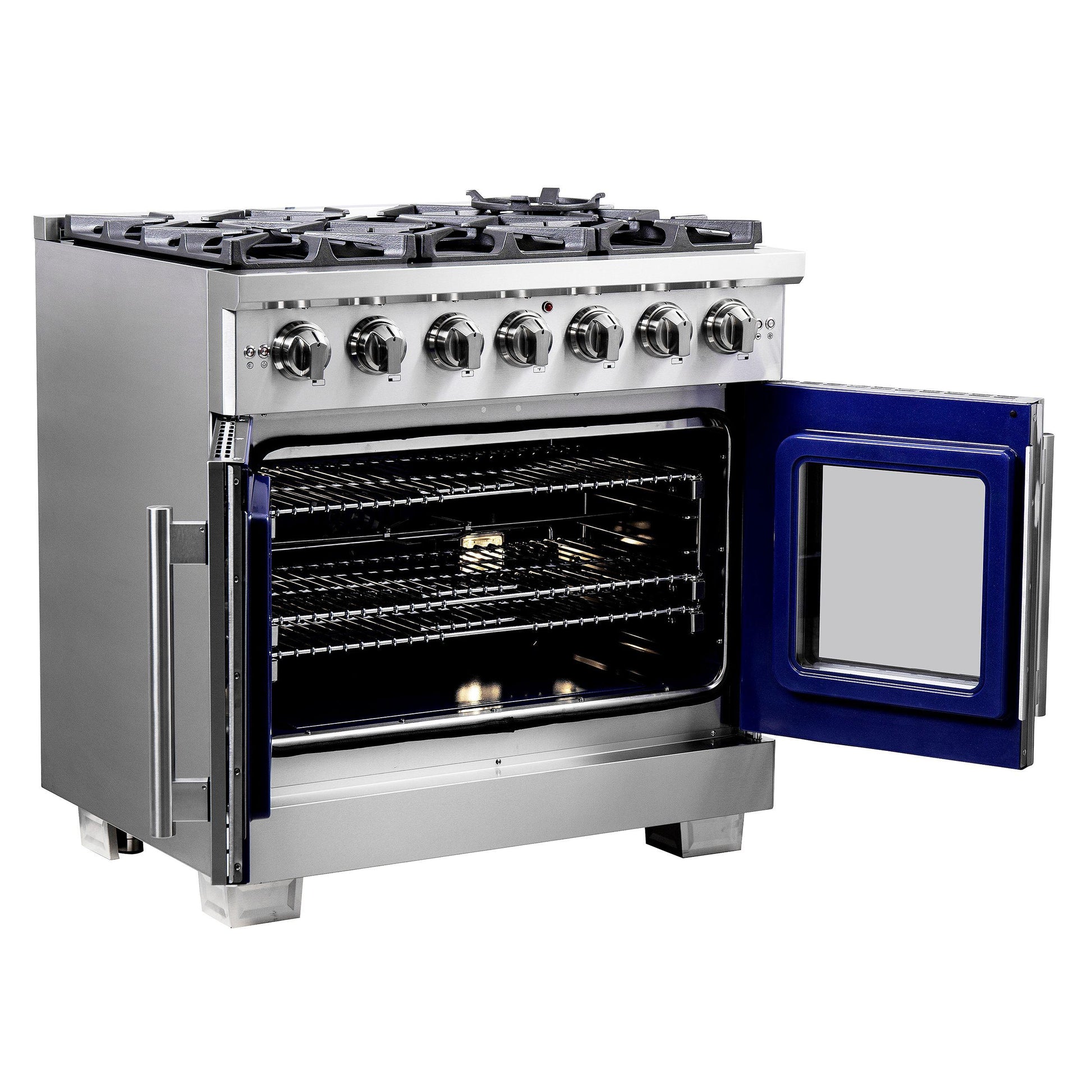Forno FFSGS646036 Forno Capriasca 36" Freestanding French Door Gas Range