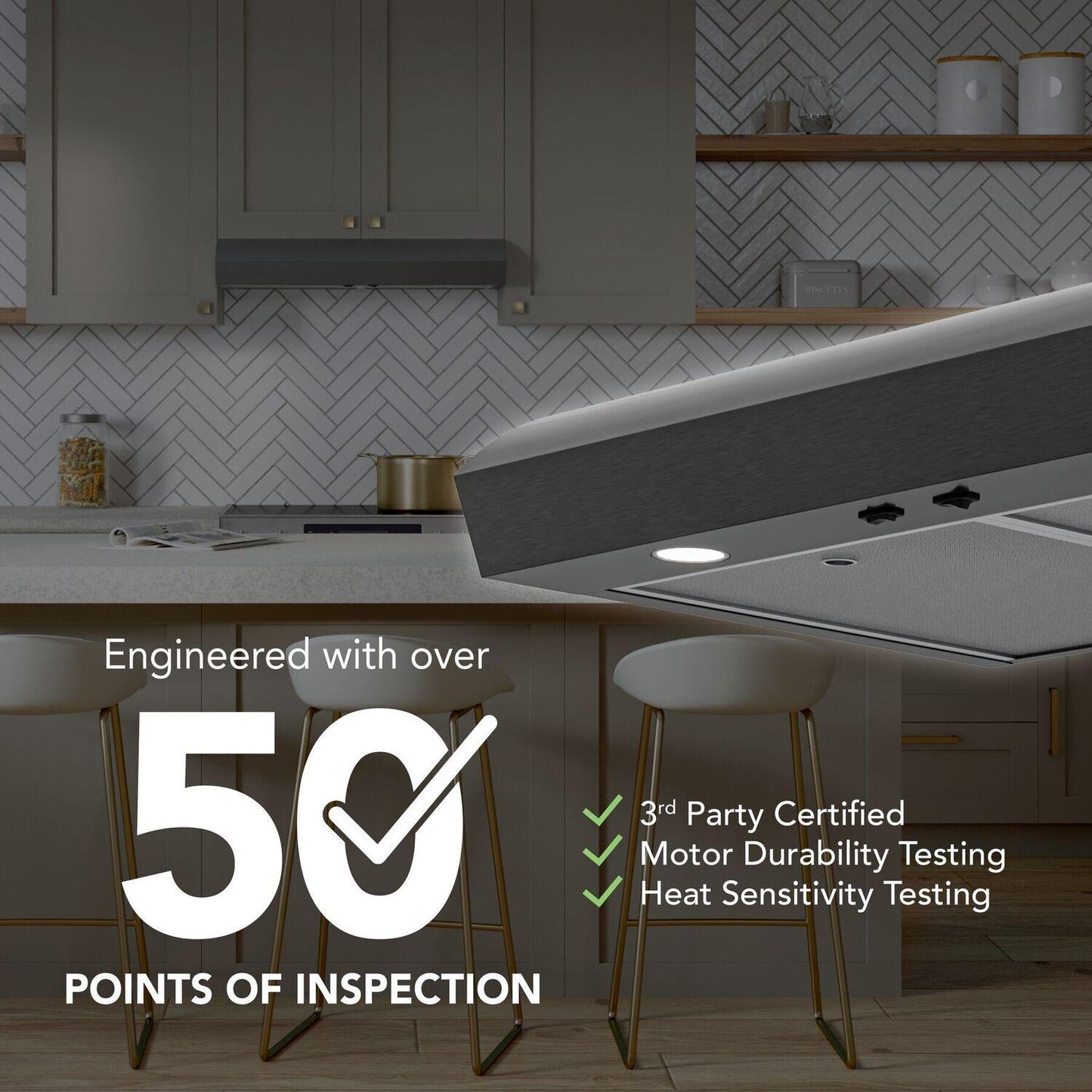 Broan MTR1303BLS Broan-Nutone 30-Inch Under Cabinet Range Hood, Energy Star, 350 Max Blower Cfm, Black Stainless Steel