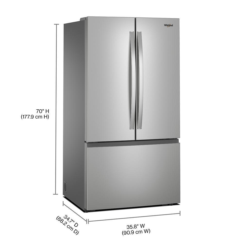 Whirlpool WRFF3336SZ 36-Inch French Door Refrigerator With Interior Water Dispenser - 31 Cu. Ft.
