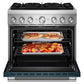 Kitchenaid KFDS936SAG 36-Inch 6 Burner Commercial-Style Dual Fuel Range With No Preheat Air Fry Mode