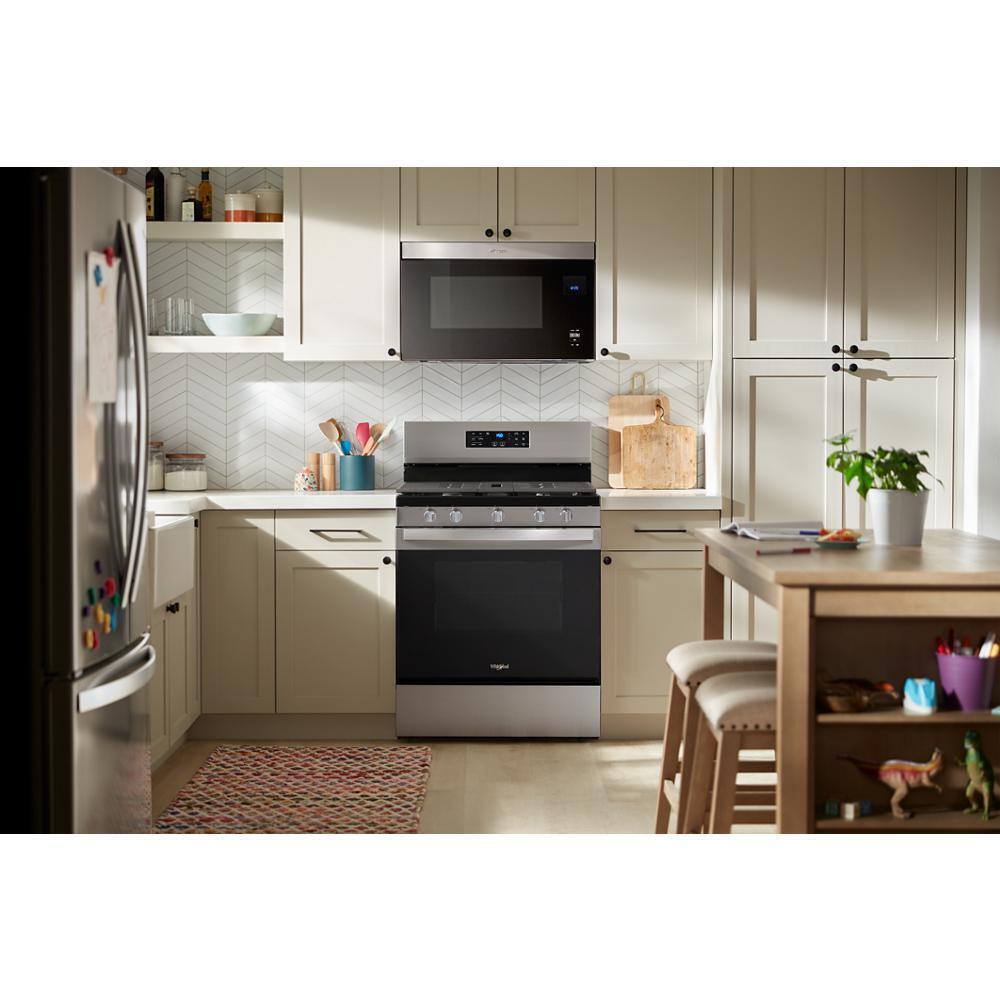 Whirlpool WFGS4530SV 30-Inch Gas Range With Air Cooking Technology And Steam Clean