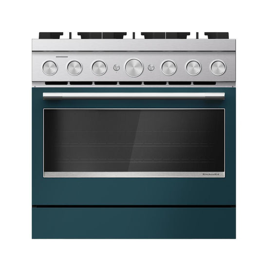 Kitchenaid KFDS936SAG 36-Inch 6 Burner Commercial-Style Dual Fuel Range With No Preheat Air Fry Mode