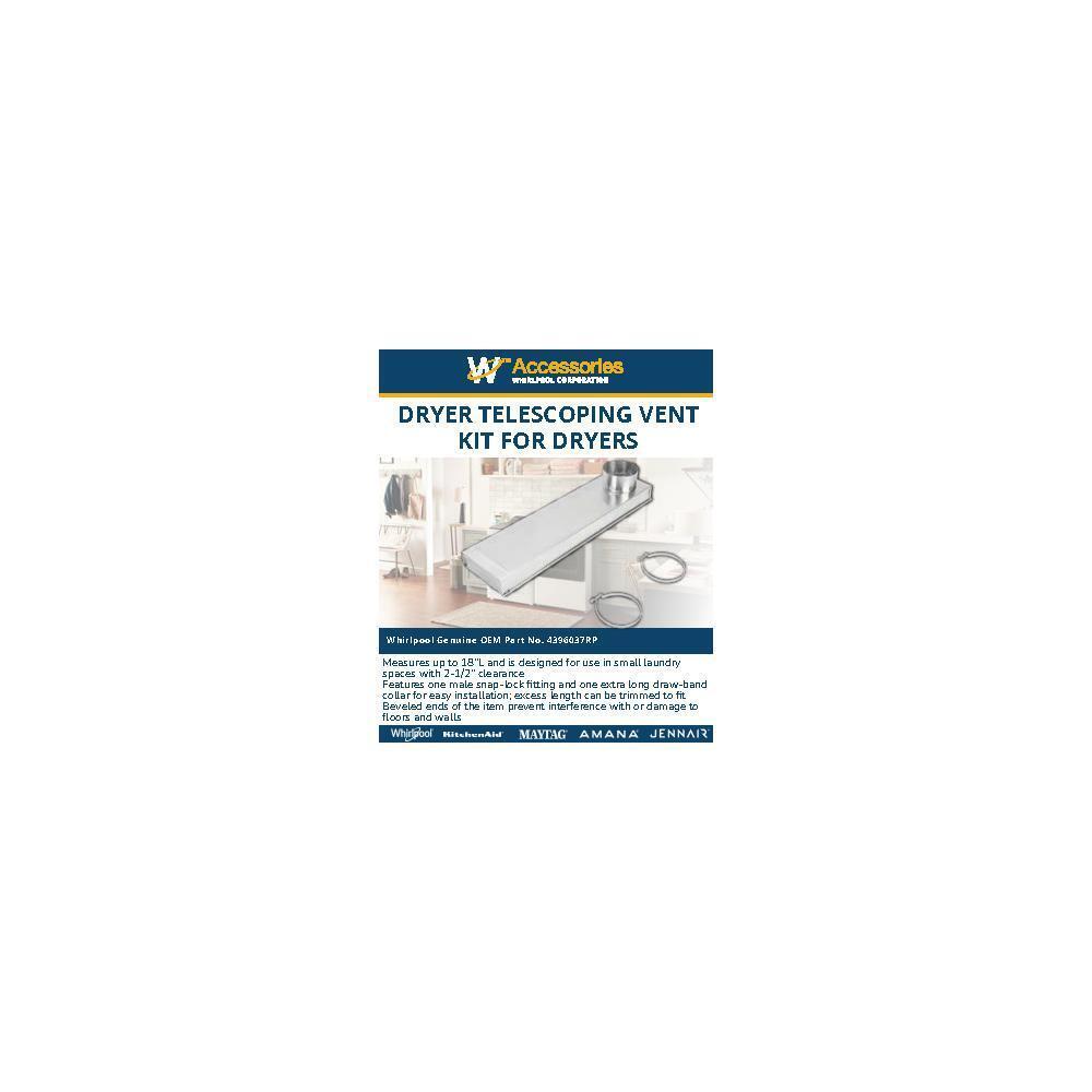 Jennair 4396037RP Dryer Telescoping Vent Periscope