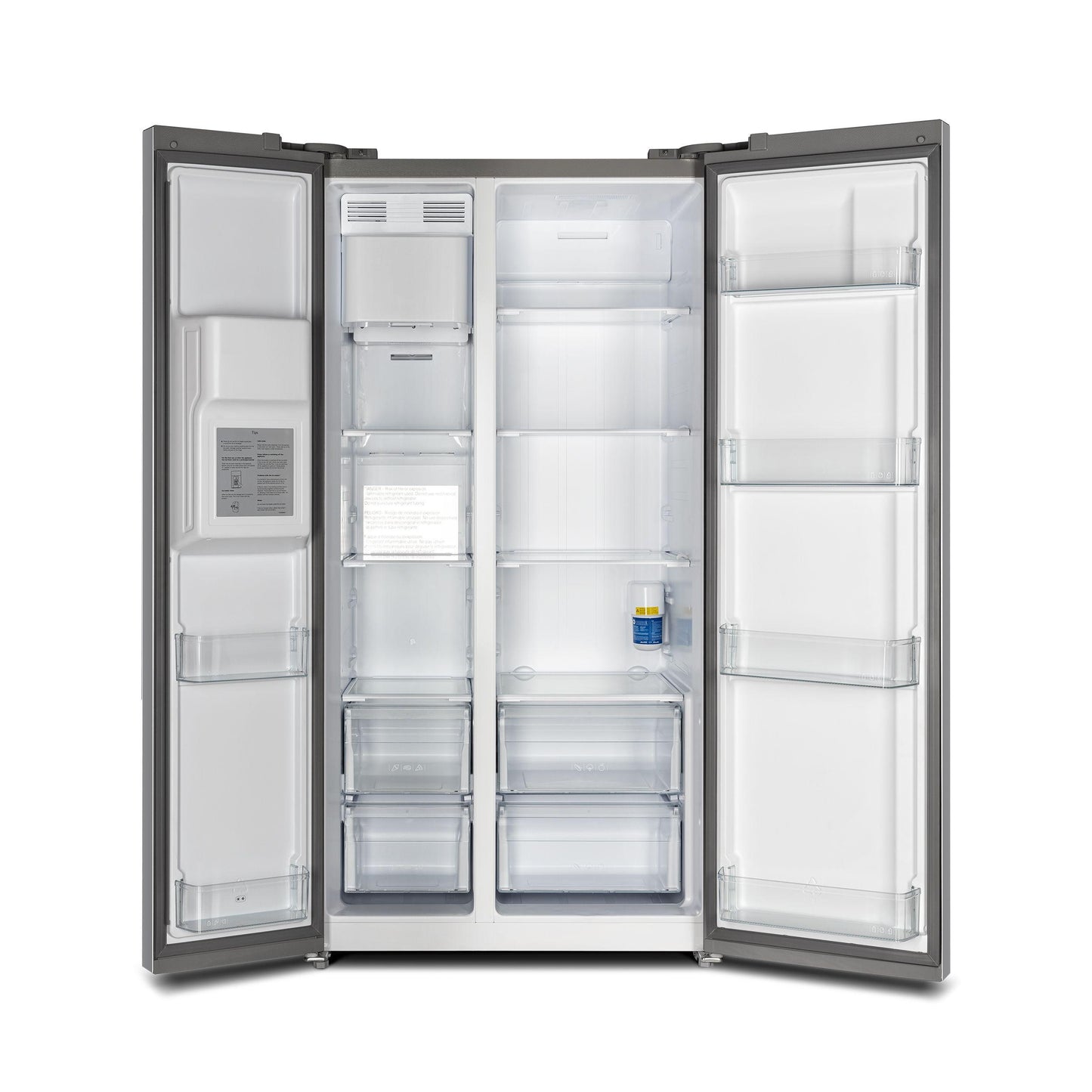 Forno FFRBI184436SB Salerno 36" Side By Side 20 Cu.Ft Stainless Steel Refrigerator With Ice Maker